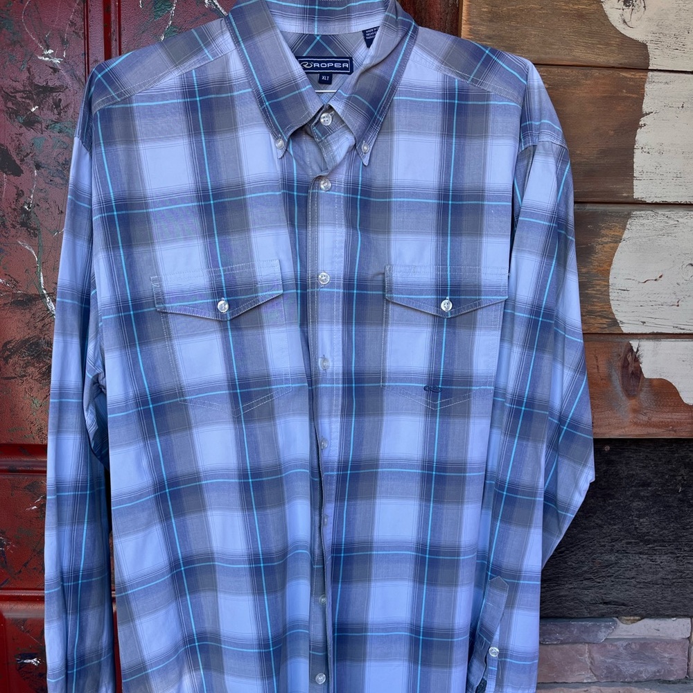 Roper XLT plaid shirt